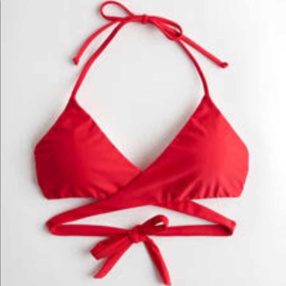 hollister wrap triangle bikini top
